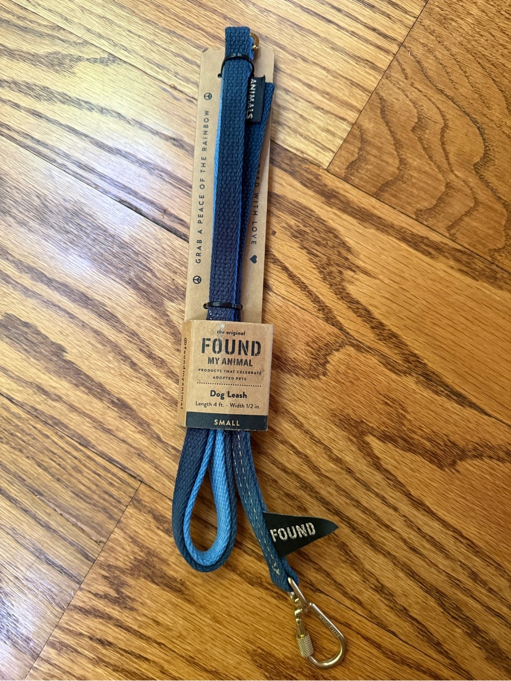 New FMA Found My Animal Cotton Small Dog Leash in Ice Blue to Dark Blue